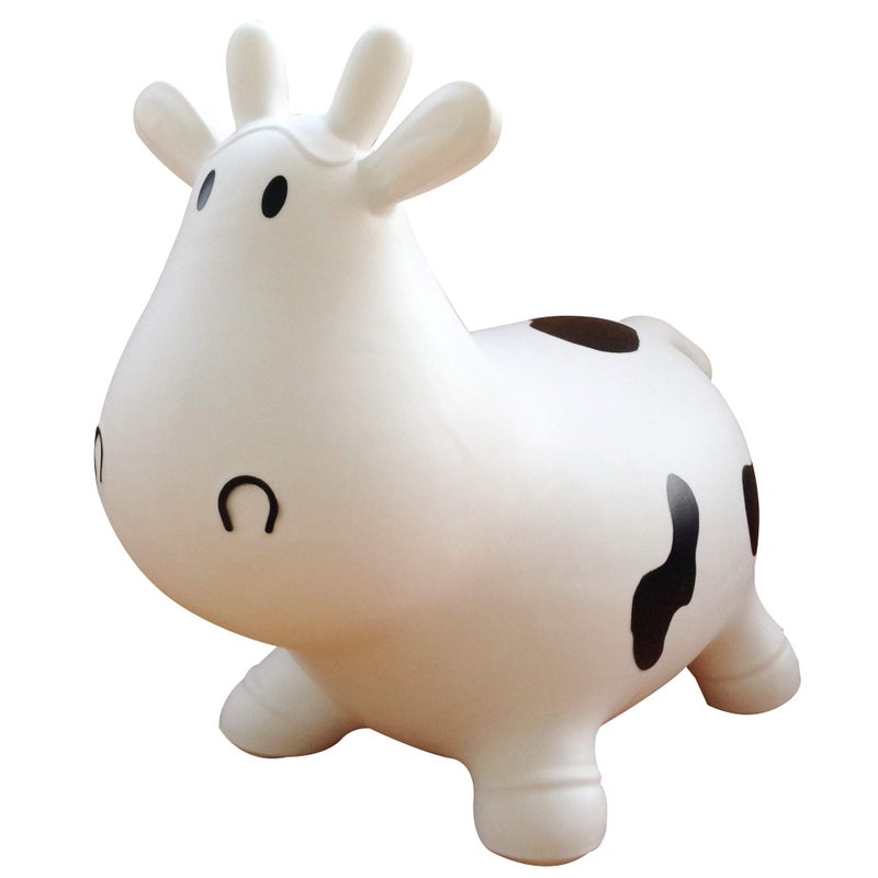 AppleRound Inflatable Ride-on Bouncy Animal Hopper â€“ Horse, Cow or Unicorn â€“ Kids Space Hopper Bouncer with Hand Pump â€“ Jumping Toy for Indoor/Outdoor Play - Image 1
